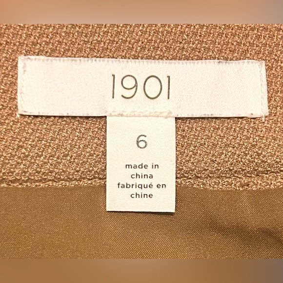 1901 Tan Button Front A-Line Mini Skirt Size 6 - Picture 3 of 3